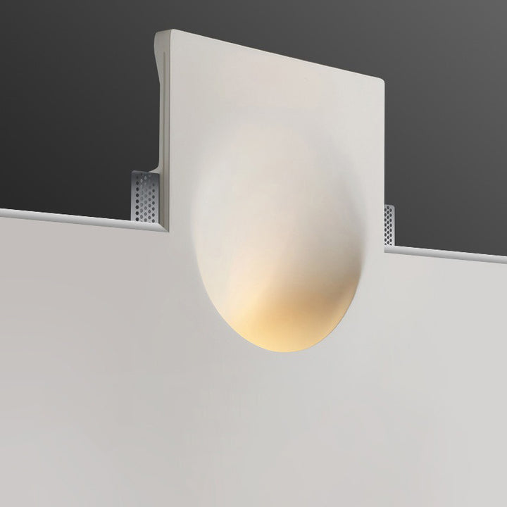 Moderne minimalistische Einbau-Gips Runde 1-Licht Wandleuchte Lampe für Wohnzimmer 