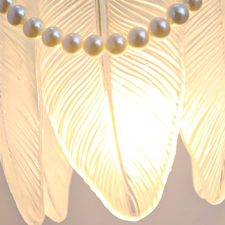 Applique murale 1 lumière avec abat-jour en verre coquillage moderne et luxueux pour chambre 