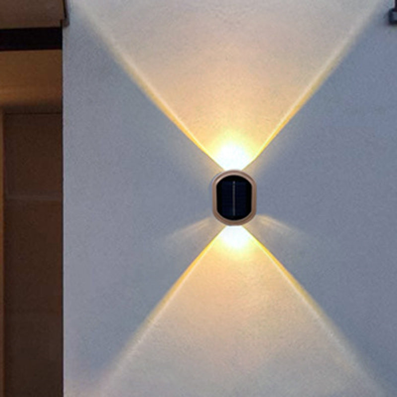 مصباح شمسي LED مضيء بشكل بيضاوي حديث للصناعة للاستخدام الخارجي للجدار لأجل الحديقة 