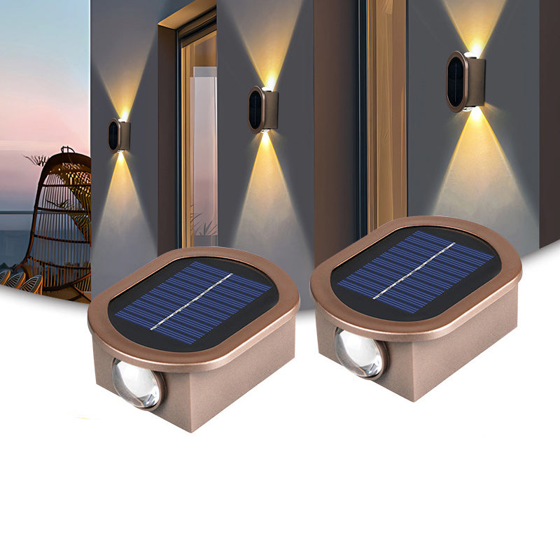 مصباح شمسي LED مضيء بشكل بيضاوي حديث للصناعة للاستخدام الخارجي للجدار لأجل الحديقة 
