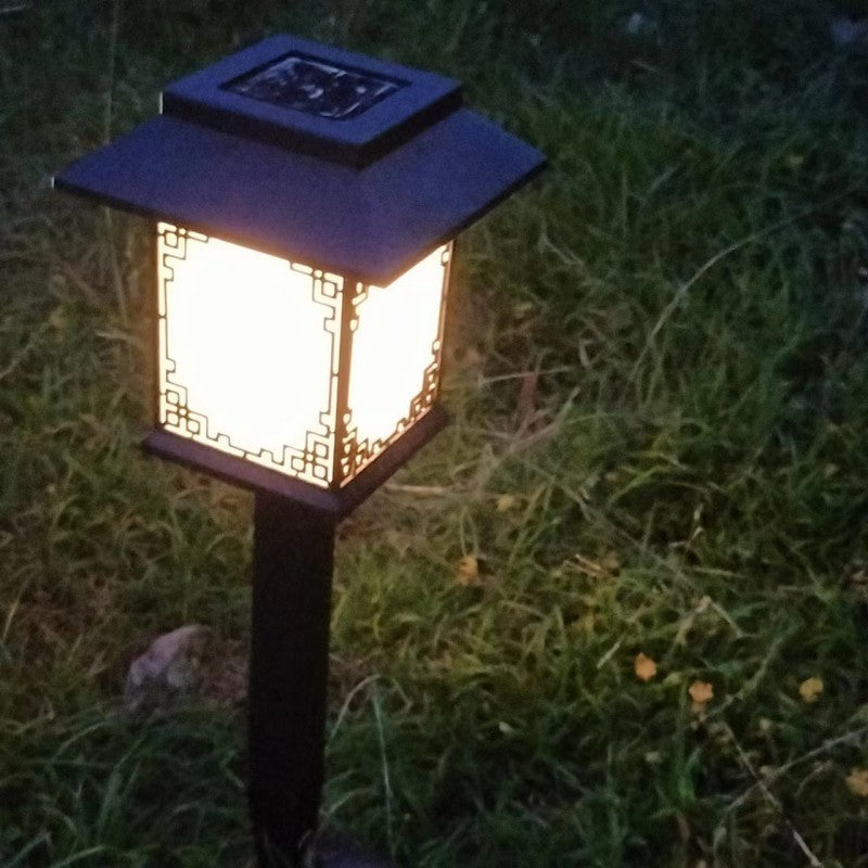 Lumière insérable de pelouse solaire LED étanche carrée en plastique industriel contemporain pour patio extérieur 