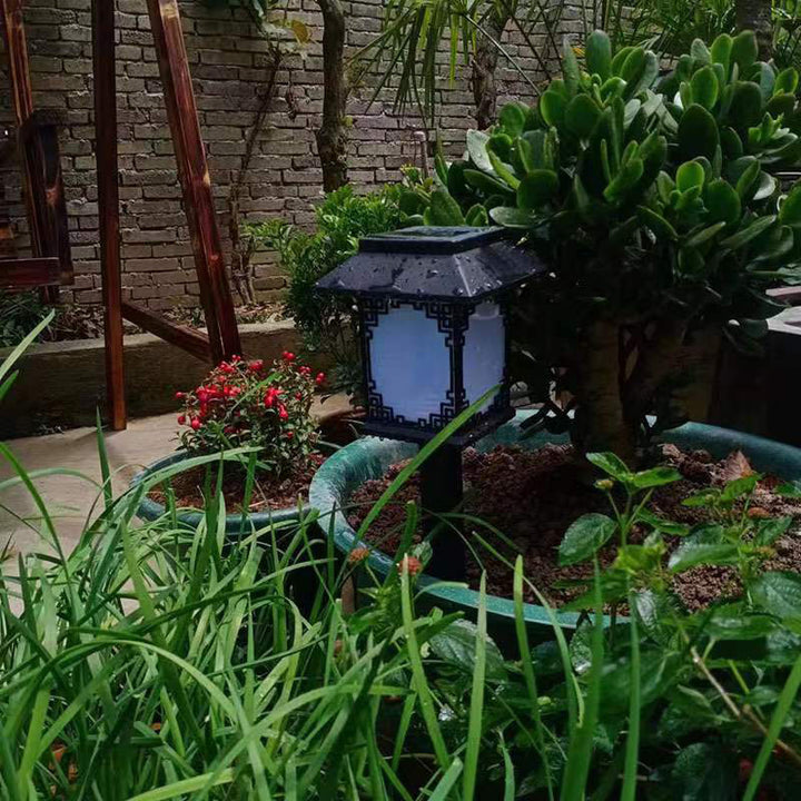 Lumière insérable de pelouse solaire LED étanche carrée en plastique industriel contemporain pour patio extérieur 