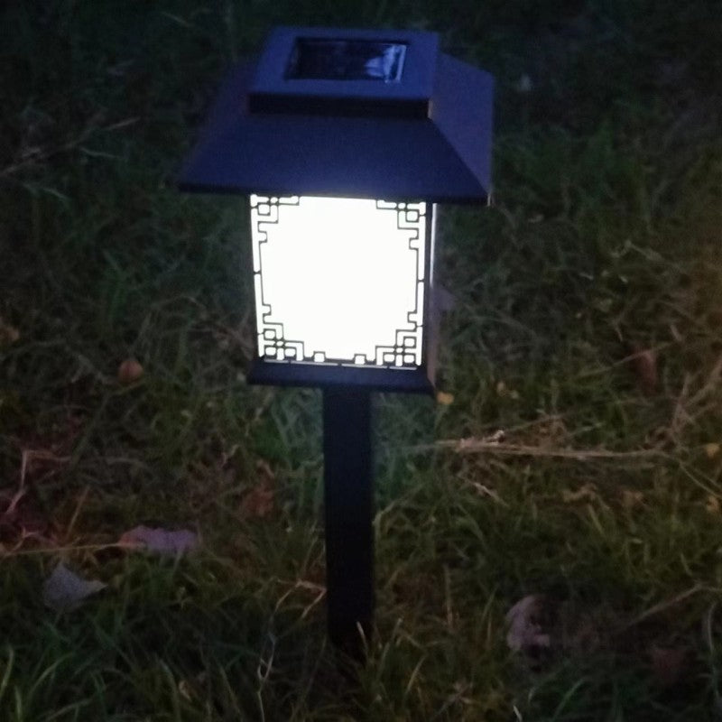 Lumière insérable de pelouse solaire LED étanche carrée en plastique industriel contemporain pour patio extérieur 