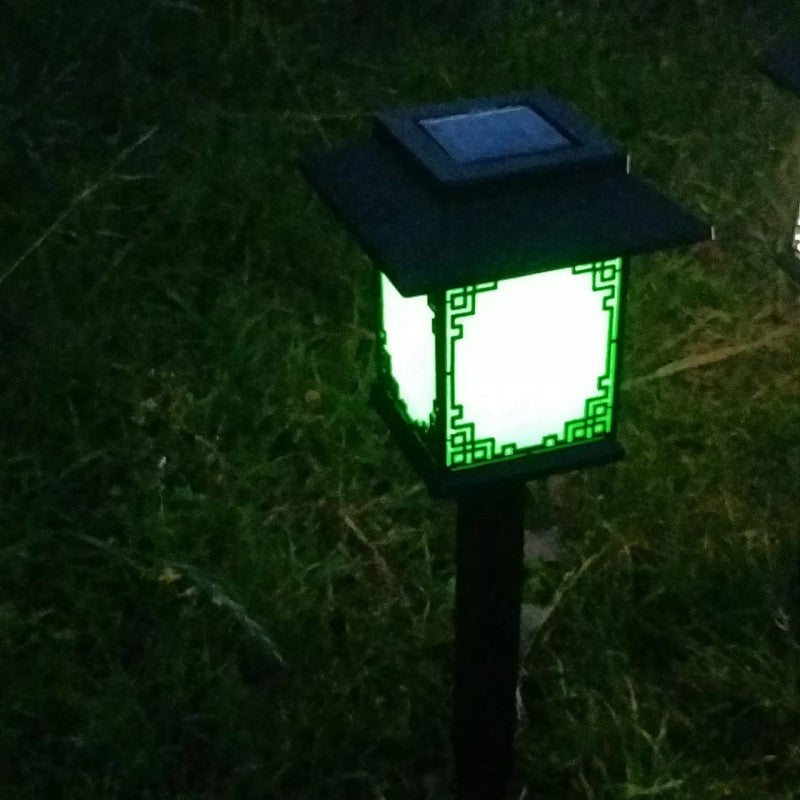 Lumière insérable de pelouse solaire LED étanche carrée en plastique industriel contemporain pour patio extérieur 
