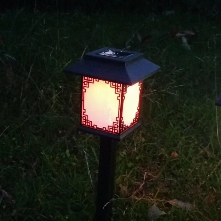 Lumière insérable de pelouse solaire LED étanche carrée en plastique industriel contemporain pour patio extérieur 