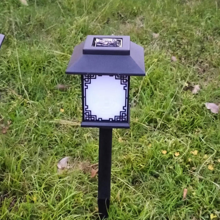 Lumière insérable de pelouse solaire LED étanche carrée en plastique industriel contemporain pour patio extérieur 