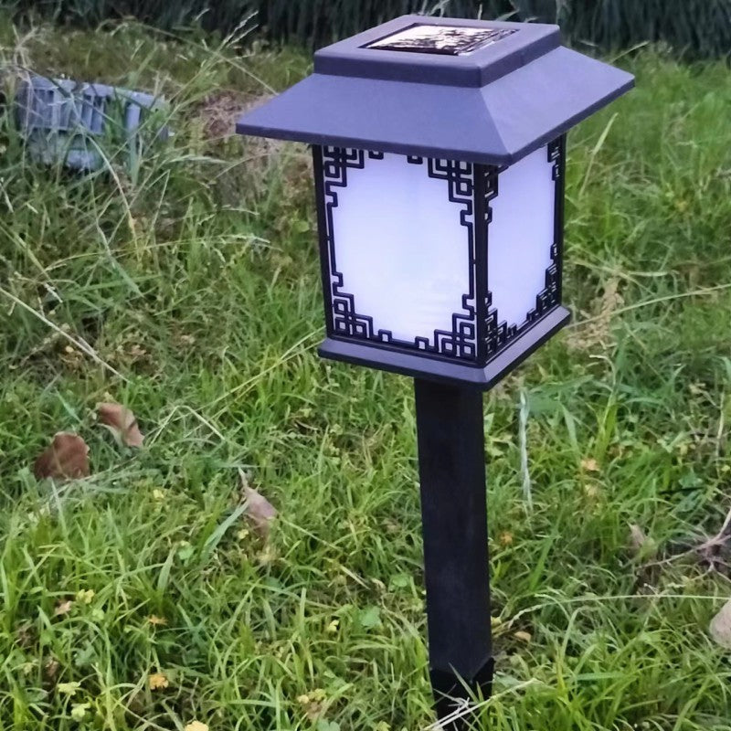 Lumière insérable de pelouse solaire LED étanche carrée en plastique industriel contemporain pour patio extérieur 
