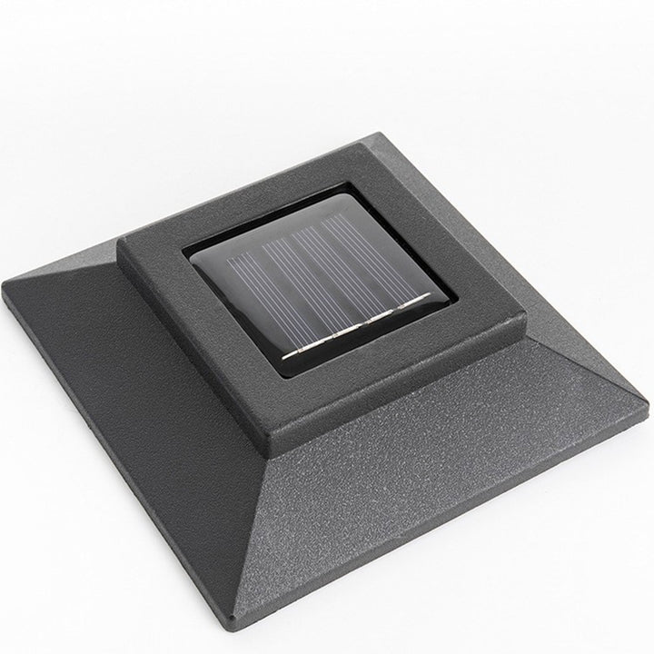 Lumière insérable de pelouse solaire LED étanche carrée en plastique industriel contemporain pour patio extérieur 