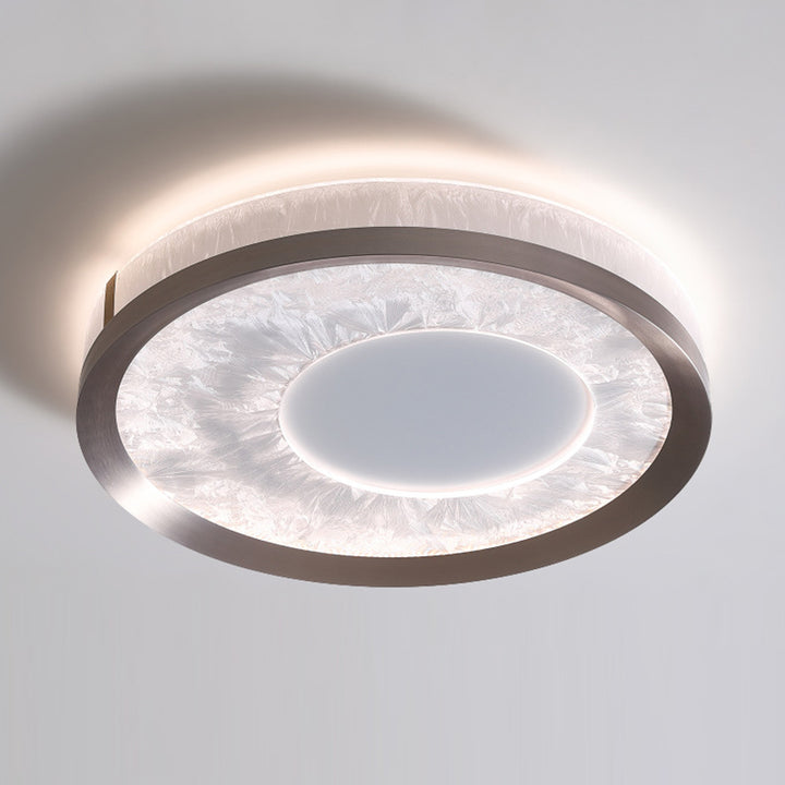 現代的な北欧アルミニウムアクリルラウンドLEDフラッシュマウント天井ライト寝室用 