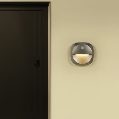 Modern Minimalist ABS Square Magnetic LED USB Human Sensor Night Light Wall Sconce Lamp For Hallway