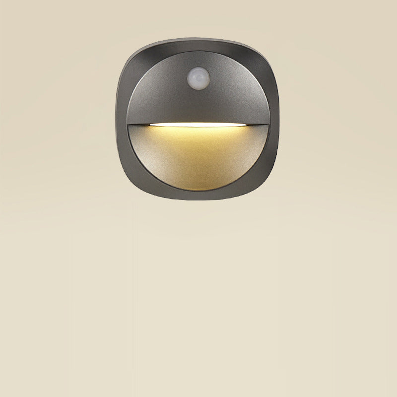 Modern Minimalist ABS Square Magnetic LED USB Human Sensor Night Light Wall Sconce Lamp For Hallway
