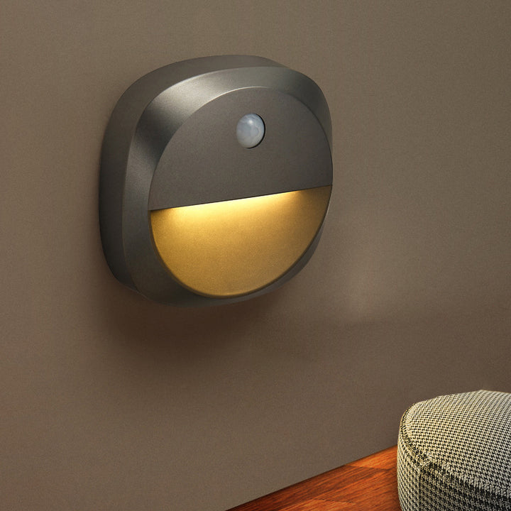 Moderno Minimalista ABS Cuadrado Magnético LED USB Sensor Humano Luz Nocturna Aplique de Pared Para Pasillo 
