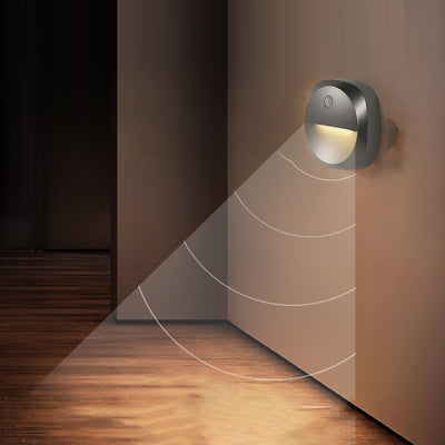 Modern Minimalist ABS Square Magnetic LED USB Human Sensor Night Light Wall Sconce Lamp For Hallway