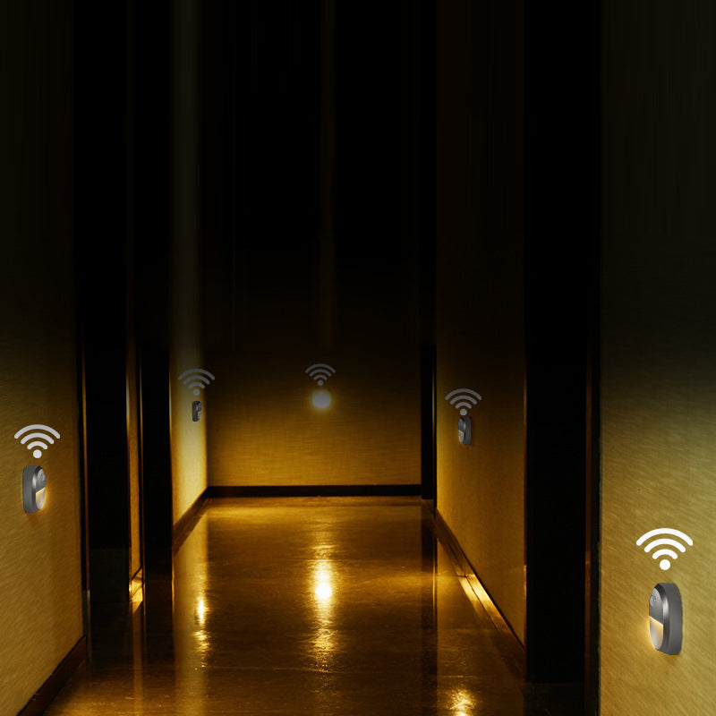 Modern Minimalist ABS Square Magnetic LED USB Human Sensor Night Light Wall Sconce Lamp For Hallway