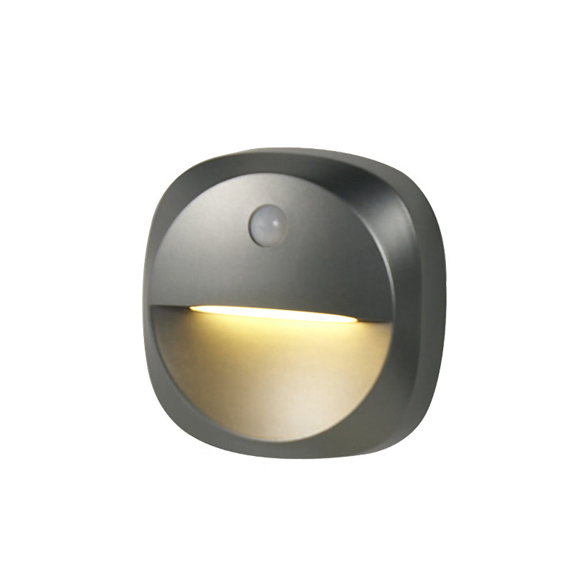 Modern Minimalist ABS Square Magnetic LED USB Human Sensor Night Light Wall Sconce Lamp For Hallway