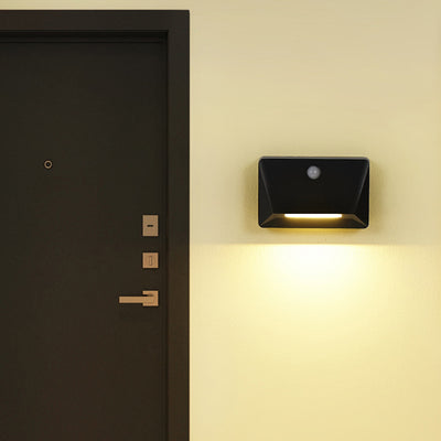 Modern Minimalist ABS Rectangle Magnetic LED USB Human Sensor Night Light Wall Sconce Lamp For Hallway
