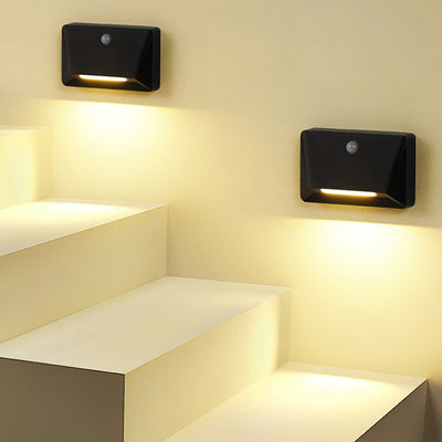 Modern Minimalist ABS Rectangle Magnetic LED USB Human Sensor Night Light Wall Sconce Lamp For Hallway
