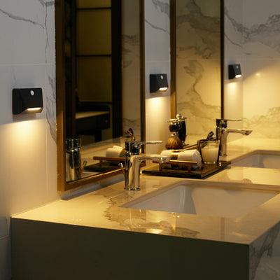 Modern Minimalist ABS Rectangle Magnetic LED USB Human Sensor Night Light Wall Sconce Lamp For Hallway