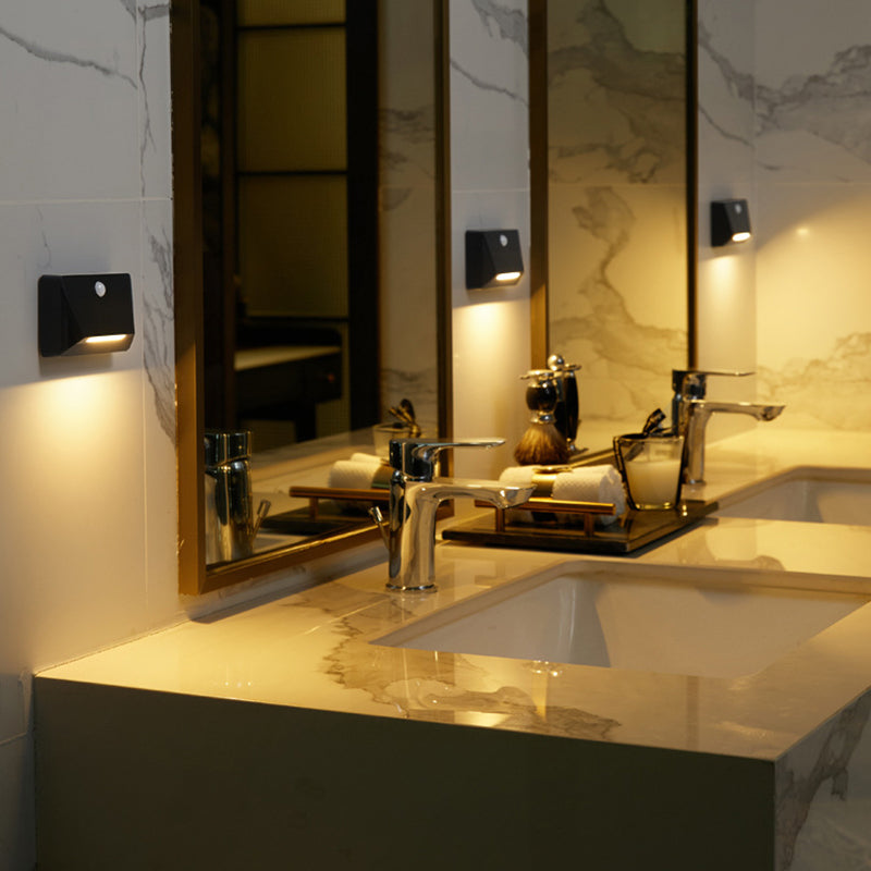 Modern Minimalist ABS Rectangle Magnetic LED USB Human Sensor Night Light Wall Sconce Lamp For Hallway