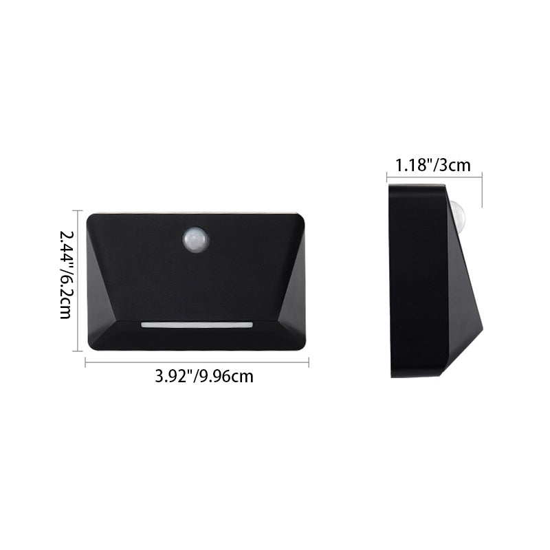 Modern Minimalist ABS Rectangle Magnetic LED USB Human Sensor Night Light Wall Sconce Lamp For Hallway