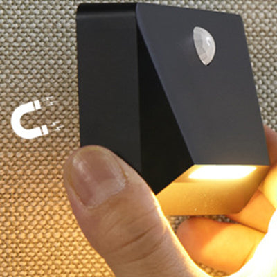 Modern Minimalist ABS Rectangle Magnetic LED USB Human Sensor Night Light Wall Sconce Lamp For Hallway