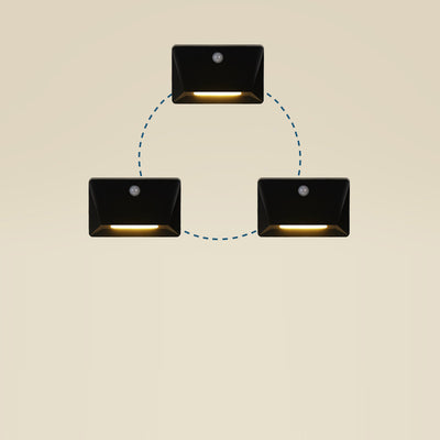 Modern Minimalist ABS Rectangle Magnetic LED USB Human Sensor Night Light Wall Sconce Lamp For Hallway