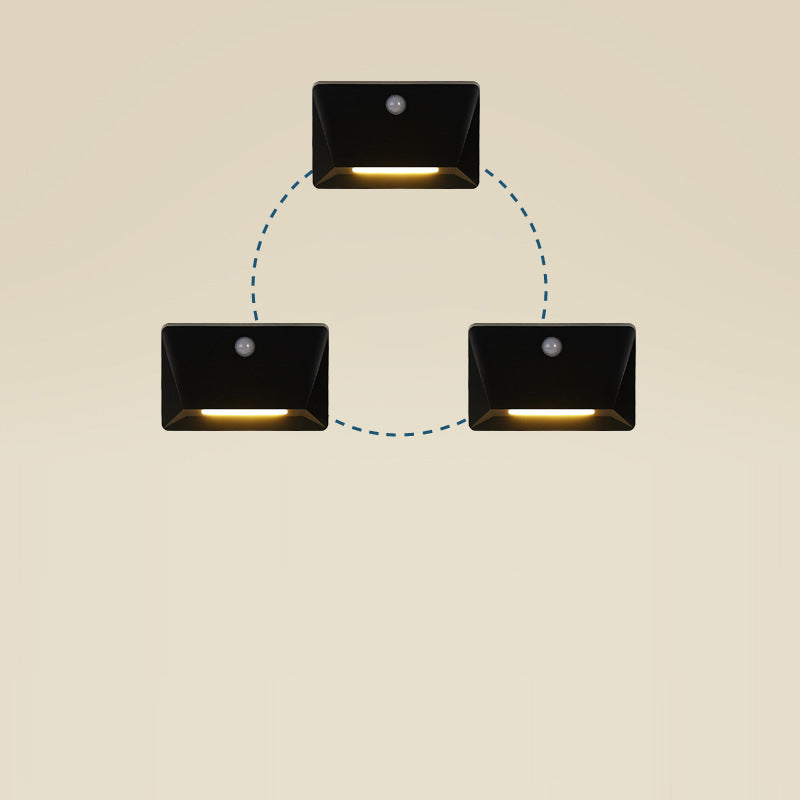 Modern Minimalist ABS Rectangle Magnetic LED USB Human Sensor Night Light Wall Sconce Lamp For Hallway