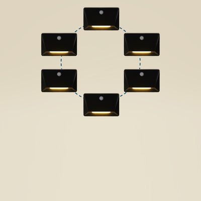 Modern Minimalist ABS Rectangle Magnetic LED USB Human Sensor Night Light Wall Sconce Lamp For Hallway