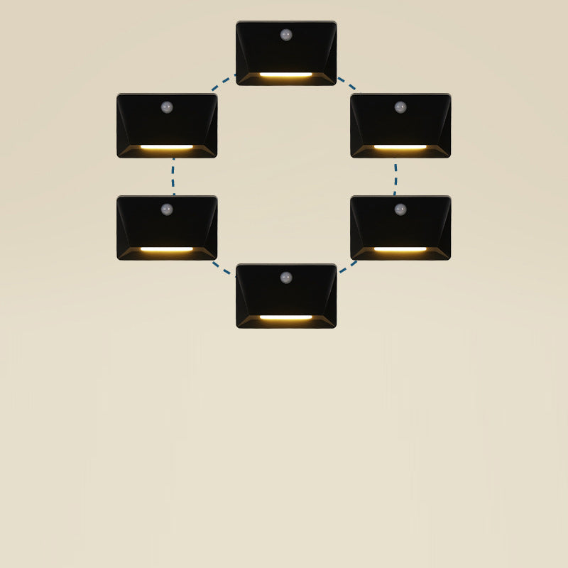 Modern Minimalist ABS Rectangle Magnetic LED USB Human Sensor Night Light Wall Sconce Lamp For Hallway