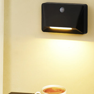 Modern Minimalist ABS Rectangle Magnetic LED USB Human Sensor Night Light Wall Sconce Lamp For Hallway