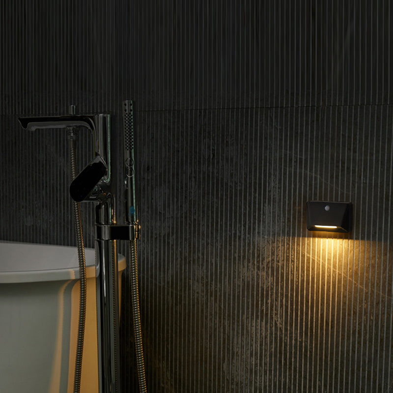 Modern Minimalist ABS Rectangle Magnetic LED USB Human Sensor Night Light Wall Sconce Lamp For Hallway