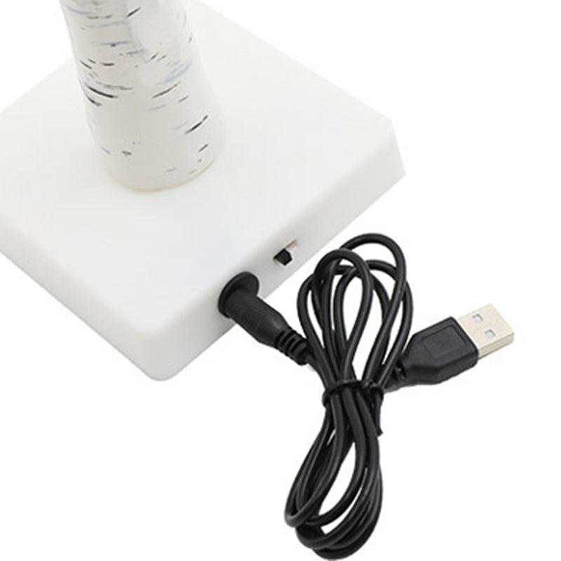 Zeitgenössische kreative Kunststoffgewebe künstliche Birke Baum Design LED Tischlampe für Schlafzimmer 