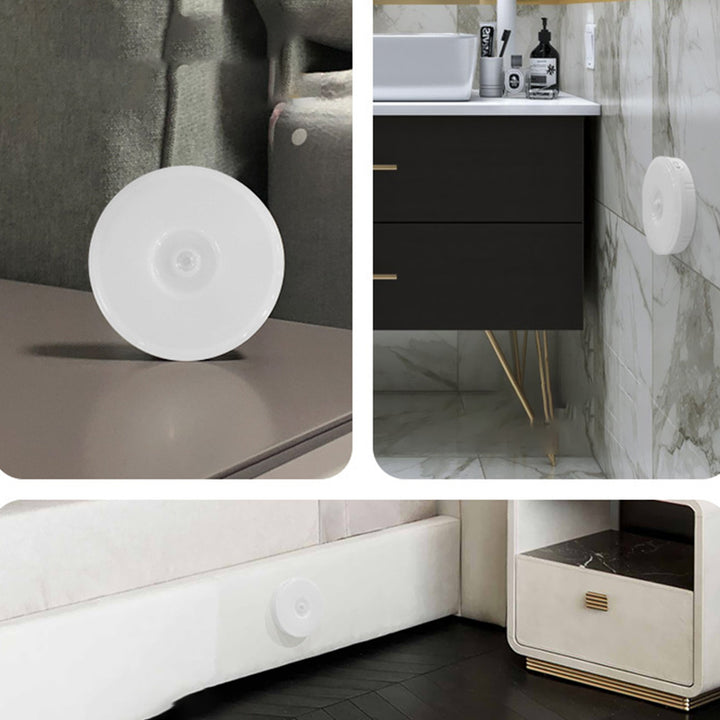 Modern Minimalist Round ABS Magnetic LED USB Human Sensor Night Light Wall Sconce Lamp For Bedroom