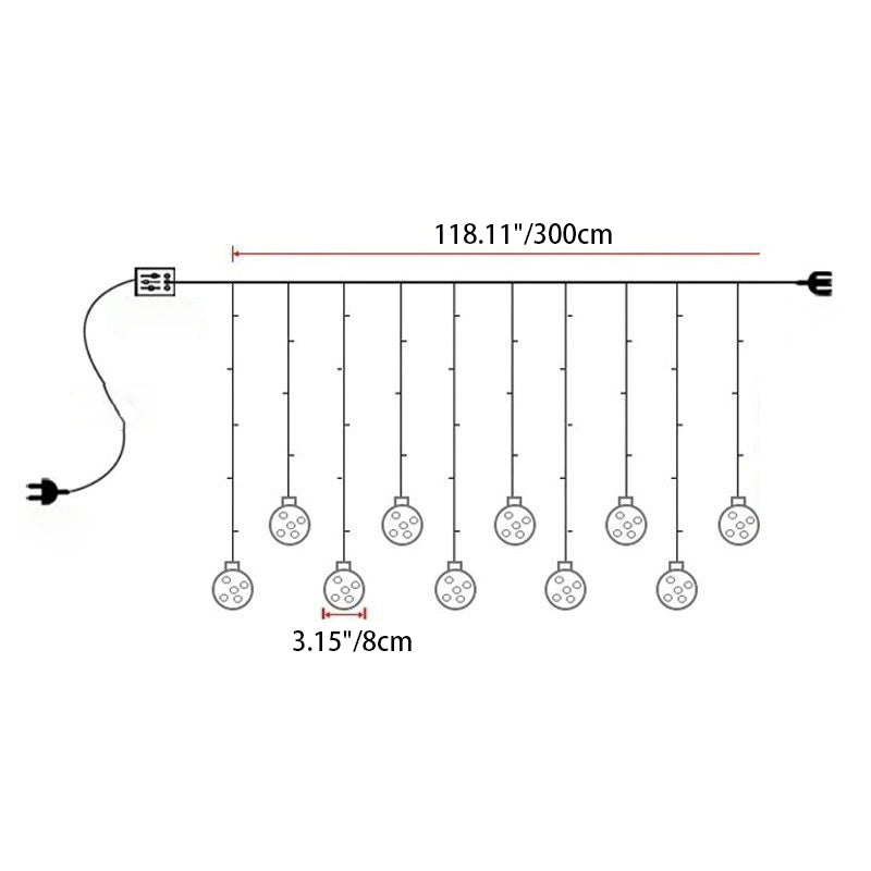 Guirlande lumineuse LED de décoration bonhomme de neige arbre de Noël créatif contemporain pour salon 