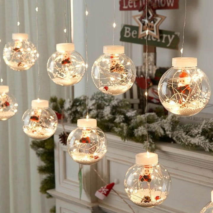 Contemporary Creative Christmas Tree Snowman LED Decoration String Lights For Living Room