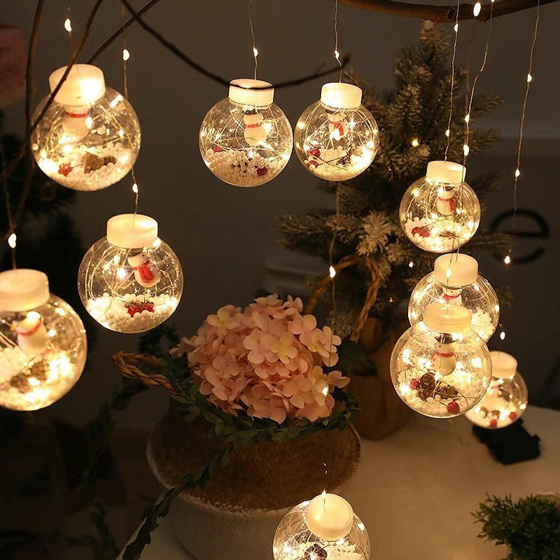 Contemporary Creative Christmas Tree Snowman LED Decoration String Lights For Living Room
