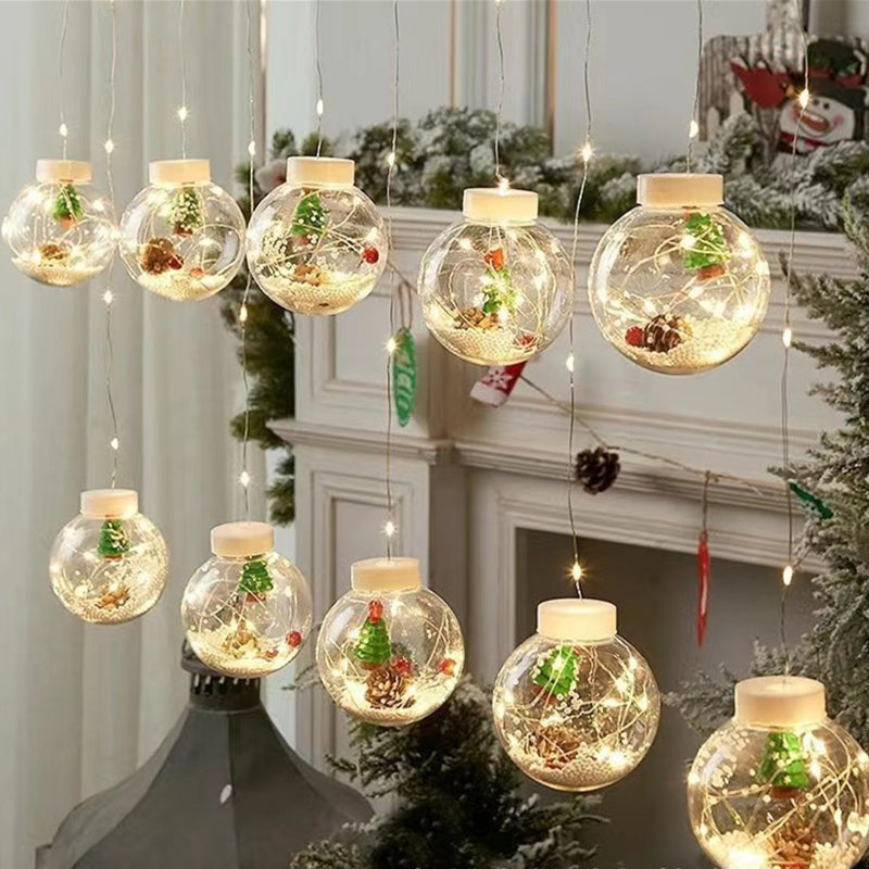 Contemporary Creative Christmas Tree Snowman LED Decoration String Lights For Living Room