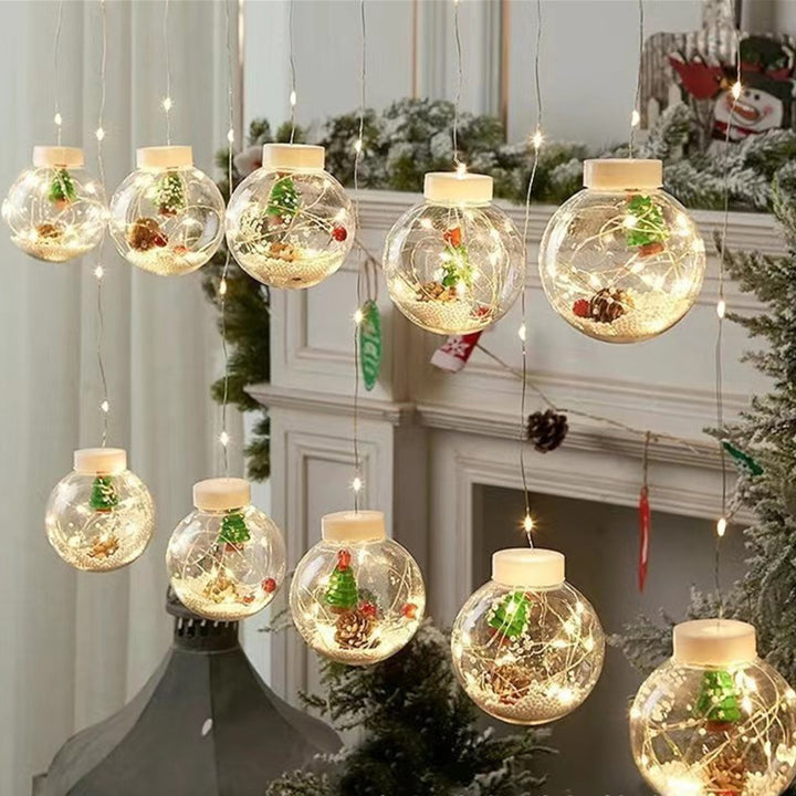 Contemporary Creative Christmas Tree Snowman LED Decoration String Lights For Living Room