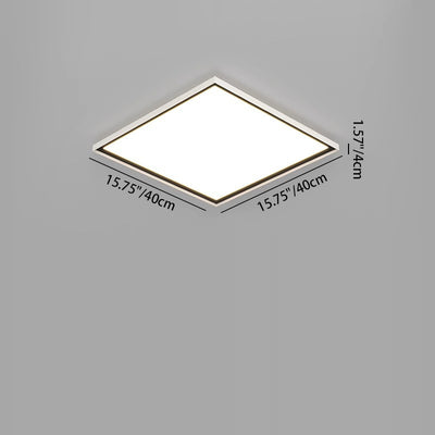 Plafonnier LED en aluminium à montage affleurant, cercle géométrique minimaliste moderne pour salon 