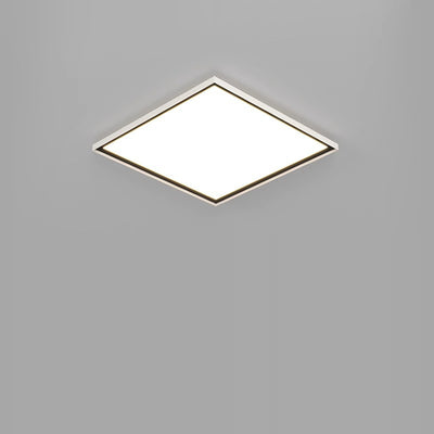Plafonnier LED en aluminium à montage affleurant, cercle géométrique minimaliste moderne pour salon 
