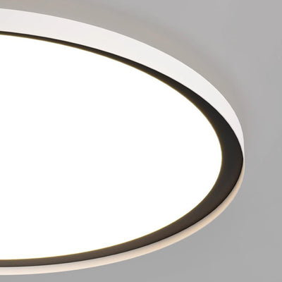 Plafonnier LED en aluminium à montage affleurant, cercle géométrique minimaliste moderne pour salon 
