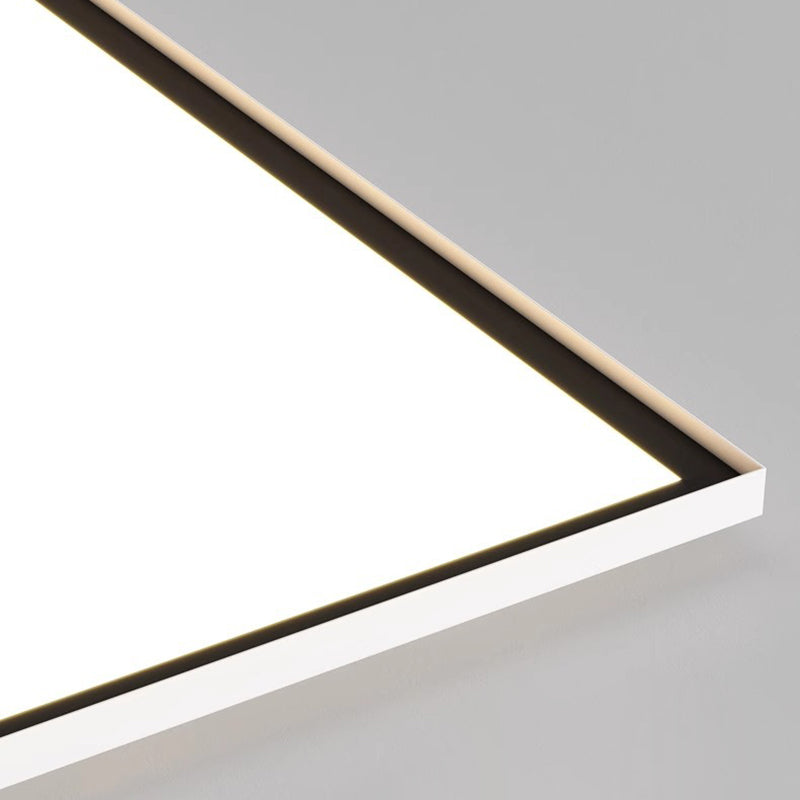 Plafonnier LED en aluminium à montage affleurant, cercle géométrique minimaliste moderne pour salon 