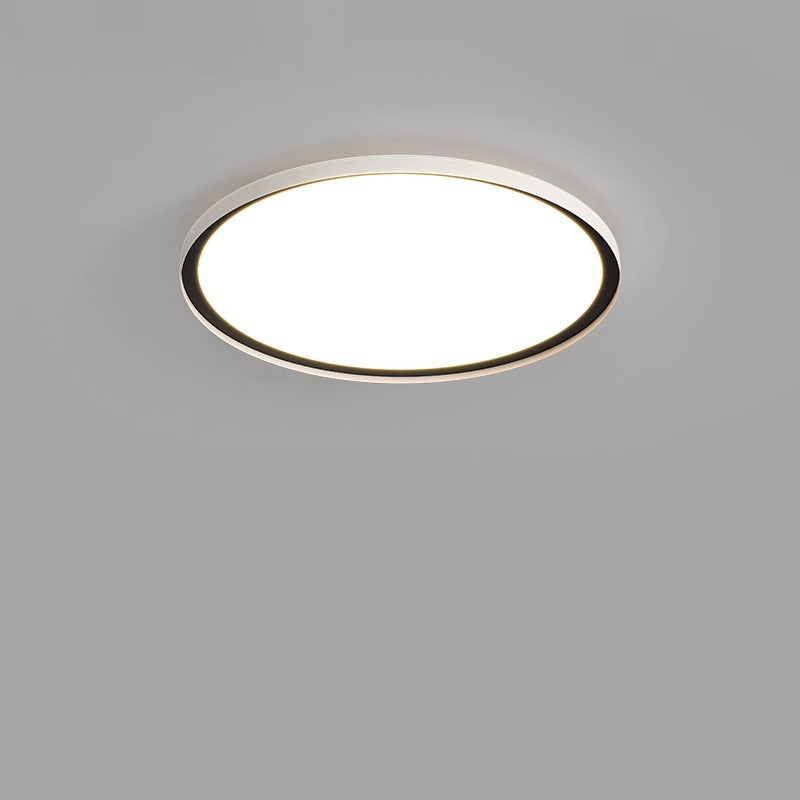 Plafonnier LED en aluminium à montage affleurant, cercle géométrique minimaliste moderne pour salon 