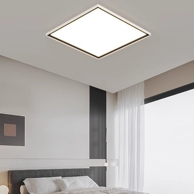 Plafonnier LED en aluminium à montage affleurant, cercle géométrique minimaliste moderne pour salon 