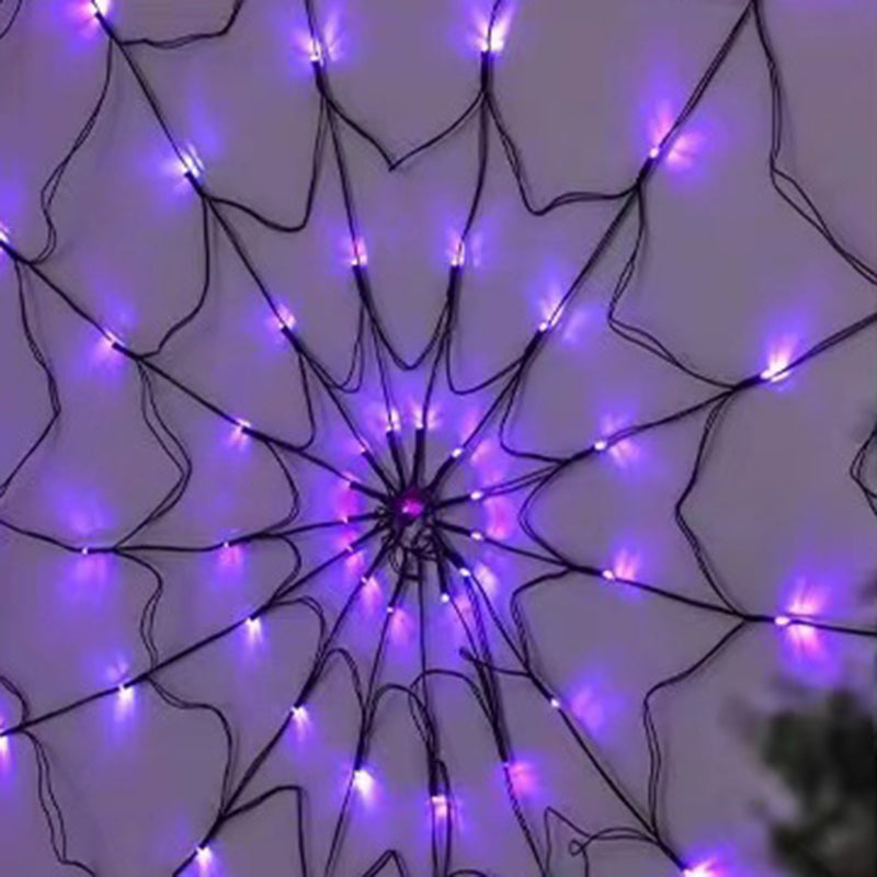 Contemporary Creative Halloween Glowing Spider Web LED Decoration String Lights For Living Room