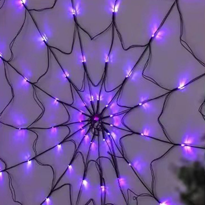 Contemporary Creative Halloween Glowing Spider Web LED Decoration String Lights For Living Room