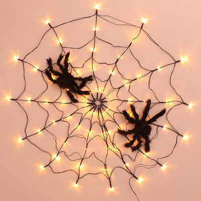 Guirlande lumineuse LED de décoration toile d'araignée lumineuse créative contemporaine pour Halloween pour le salon 