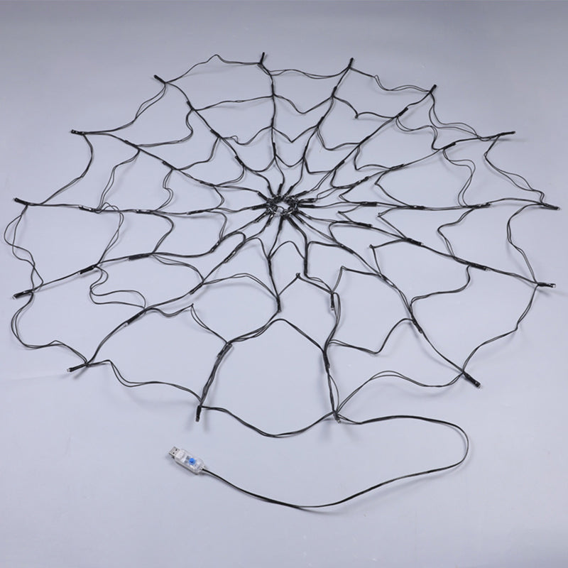 Contemporary Creative Halloween Glowing Spider Web LED Decoration String Lights For Living Room