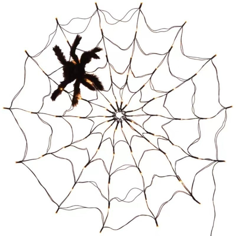 Contemporary Creative Halloween Glowing Spider Web LED Decoration String Lights For Living Room
