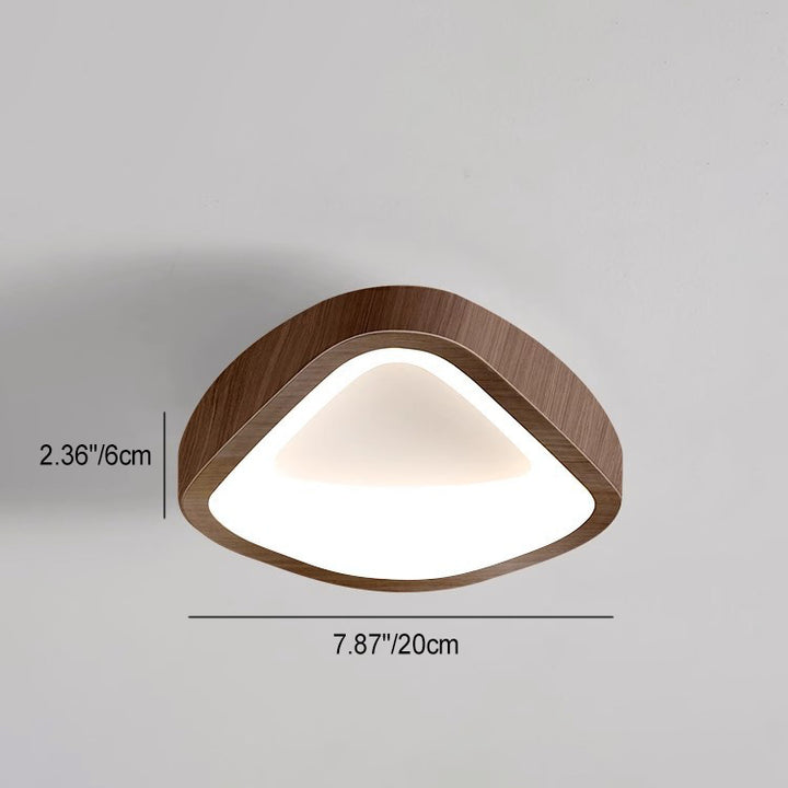Luz de techo empotrada LED de hierro PE geométrica triangular tradicional japonesa para sala de estar 